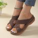 Women's Shoes New Style Sandals For Women Wedge Heel Ladies Large Size Slippers Mother Shoes Roman Style_vogvips.com