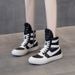 Men's Shoes Genuine Leather Couple Casual Shoes Street Dance Shoes 20 Autumn And Winter Thick Bottom Korean Version High Top Personality Short Boots_vogvips.com