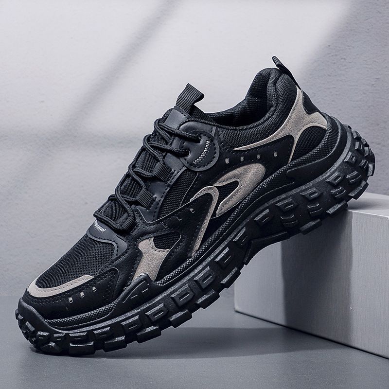 Labor Protection Shoes Men's Spring And Autumn New Breathable Mesh Shoes Men's Construction Site Work Non Slip Wear Resistant Sports Dad Shoes_vogvips.com
