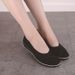 Women's Shoes Brand Women's Black And White Wedge Heel Soft Sole Cowhide Sole Beauty Shoes Flat Spring And Summer Breathable White Shoes Nurse Shoes_vogvips.com