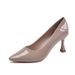 Spring New French-style High-heeled Sexy Stiletto Black Versatile Pointed-toe Shoes, Extra-wide Large Size Women's Shoes_vogvips.com