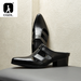 Men Half Slipper 5CM High Heels Slid Luxury Loafers Fashion Zapatillas Hombre Casual Sho Sapato Social Masculino_vogvips.com