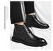 Men's Business Velvet Warm High-top Short Boots Extra Large Size Brock Retro Trend Leather Boots_vogvips.com