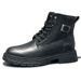 Men's Winter Thick Sole British Style Martin 2024 New Fleece Lined Thickened Snow Boots Warm Cotton Shoes_vogvips.com