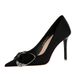 18249-H31 European And American Style Banquet Women's High Heels Stiletto Shallow Mouth Pointed Toe Satin Rhinestone Bow_vogvips.com