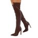Women's Shoes Pointed Toe High Heeled Side Zipper Knee High Boots, Plus Size, Slimming Over The Knee Boots (Export Runway Bestseller)_vogvips.com