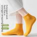 Women's Socks Spring And Summer Deodorant Mid Tube Socks Sweat Absorbent Breathable Thin Solid Color Cotton Socks Casual Antibacterial Deodorizing_vogvips.com