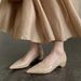 Cameido Water Washed Cowhide French Style Pointed Toe Low Cut Elevator Office Shoes For Spring_vogvips.com
