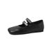 Cameido Women's Mary Jane Shoes With Square Toe Leopard Print Soft Sole And Upper Ballet Style Single Shoes For Spring_vogvips.com