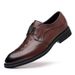 Cross-Border Business Formal British Brogue Casual European Style Leather Crocodile Pattern Pointed Toe Loafers Trendy_vogvips.com