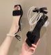 One-Strap High Heels For Women Summer Fairy With Dress Chunky Heel 2023 New Lace-Up French Style High-End Sandals_vogvips.com