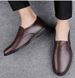 Sleeve Feet Men's Casual Cortex Retro Round Head Leather Shoes Professional Dress Solid Color Side Ear Elastic Men's Shoes_vogvips.com