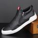 Suitable For All Seasons Classic Versatile Leather Trendy Fashion Breathable Casual Slip-On Sneakers Soft Comfortable Men's Shoes_vogvips.com