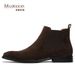 European Warm Series X60108 Men's Martin Ankle British Mid-Top Suede Genuine Leather Boots_vogvips.com