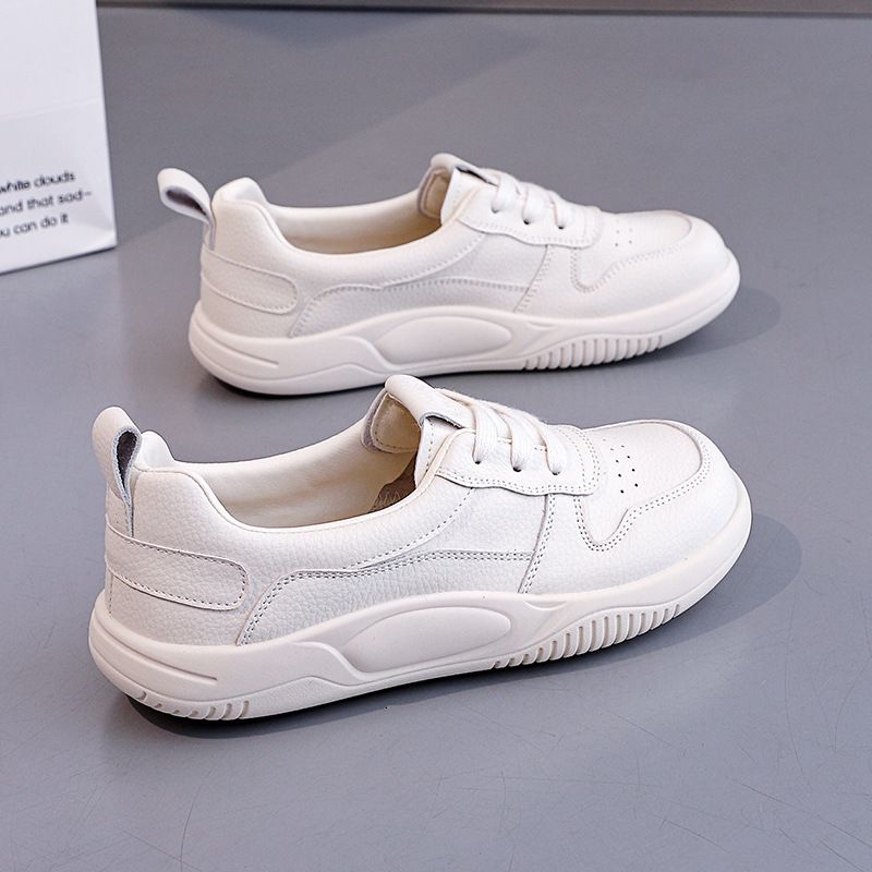 Women's White 2026 Spring And Autumn New Flat Shoes Comfortable Non-Slip Versatile Sports Casual Sneakers For Women_vogvips.com