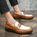 Men's Low-top Fashion Shoes Plus Size Black And White Color Matching Shoes_vogvips.com