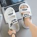 Men's New Sandals Summer Trend Letter Print Outdoor Leisure Anti Slip Lazy Beach Two In One Drag_vogvips.com