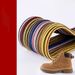 Shoe Accessories striped round Martin boots, casual military boots, black and white, British style shoelaces_vogvips.com