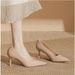 French Pointed Patent Leather Low-heeled Slip-on Shoes, Versatile And Comfortable For Daily Work And Office Wear, Professional High-heeled Shoes_vogvips.com