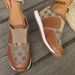 Women's Shoes Sports Casual Shoes Autumn Large Size Round Toe Color Matching Flat Shoes_vogvips.com