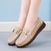 New Hollow Comfortable Soft Sole Non-slip Mother Shoes Flat Doudou Shoes_vogvips.com