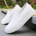 Women's Shoes White Sneakers For Men And Women Summer Flat Slip-On Non-Slip Nurse Shoes Pure White And Black Work Shoes_vogvips.com