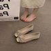 2025 New High-End Commuter Flats Gentle Temperament Women's Spring French Style Square Toe Mary Jane Shoes_vogvips.com