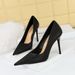 6122-5 Korean Version Fashionable, Delicate, Slimming, Sweet High Slim Ultra-high Heels, Shallow Mouth Pointed Toe_vogvips.com