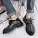 Leather Spring New British Style Black Casual Men's Business Formal Height Increasing Stylish Big Toe Work Shoes_vogvips.com