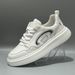Men's White Sneakers Casual Sports 2024 Summer New Ultra-light Genuine Leather Thick-soled Height-increasing Shoes_vogvips.com