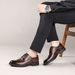 Euro Step Leather 2025 New Top Layer Cowhide High-end Formal Business Brogue Men's Youth Style Shoes_vogvips.com