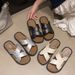 New Cross-strap Flip-flops Daily Seaside Casual Slippers Women's Trend Fashion Beach Sandals_vogvips.com