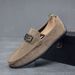 SHLIANG Men's Driving Shoes New Frosted Suede Slip-On Loafers Casual Leather Shoes Comfortable Breathable Rubber Sole S X0020_vogvips.com