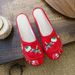 Slippers, Chinese Style, Spring And Summer Embroidered Cloth Shoes, Baotou, Home Half, Women's External Wearing_vogvips.com
