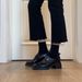 Soft Leather Edition~Retro Belt Buckle Deep Mouth Le Fu Shoes For Women, Simple Commuting, Coarse Heels, One Step British Style Small Leather Shoes_vogvips.com