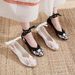 Single Women's Square High Heels, Shallow Mouth Embroidery, Sexy Single Shoes, Wedding Tea Clothes, Hanfu_vogvips.com