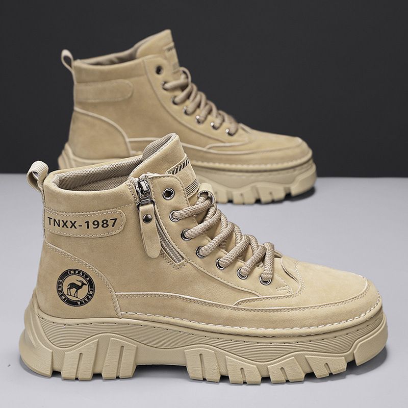 European Warm Series 2025 Autumn New Men's Construction Site Work Safety Sports Hiking Shoes Thick Sole Martin Boots_vogvips.com