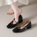 Square-toed Buckle Strap Women's Leather 2026 Summer New Style, Low-heeled Retro Mary Jane Shoes, Elegant And Suitable_vogvips.com
