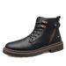 Fleece High Top Martin Boots Men's Medium Cotton Boots Casual Tooling Locomotive Boots Warm Snow Boots_vogvips.com
