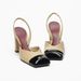 Retro Style Women's High Heels Color Block Square Toe Genuine Leather Chunky Heel Open Back Versatile Commuting Shoes_vogvips.com