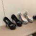 Sparkling Trendy European And American Sexy Nightclub Fashion Peep-toe Platform Stiletto Flats_vogvips.com