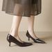 Pointed Single Shoes Women's Thin Heels Black Work Shoes Shallow Temperament High Heels Women Are Not Tired_vogvips.com