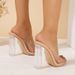 Transparent High-heeled Slippers Women Wear All-in-one Crystal Sandals With Sexy Chunky Heels_vogvips.com