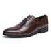 Euro Step Large Size Business Formal British Brogue Groom Wedding Men's Patent Leather Pointed Toe Shoes_vogvips.com