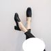 Niche Small Leather Shoes For Women Soft Leather Mid Heel Slip On Work Shoes Single Shoes For Women Spring And Autum_vogvips.com