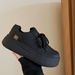 Korean Black Women's 2025-1 Spring New Thick-soled Casual And Versatile Sports Bread Shoes_vogvips.com