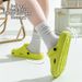 Summer Outdoor Beach Wear, Lightweight Half Closed Heel Sandals, Couple Style, Closed Toe, Drain Proof Sandals For Men_vogvips.com