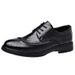 Euro Step Carved Genuine Leather Pointed Business Formal Autumn New Brogue Men's Soft Sole Shoes_vogvips.com