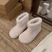 Inner Height Increase Fleece Lined Thickened Women's 2025 Autumn Winter Warm Snow Shoes Furry Cotton Short Boots_vogvips.com