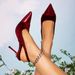 Women's Shoes Wine Red High Heel Sandals Evening Party Stilettos Fashion Pointed Simple High Heels_vogvips.com